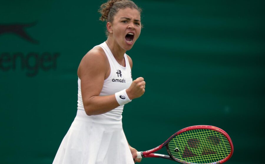 Jasmine Paolini durante il match a Wimbledon