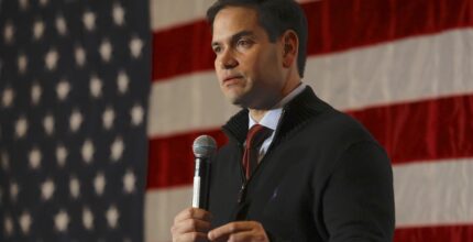 Marco Rubio durante una conferenza stampa
