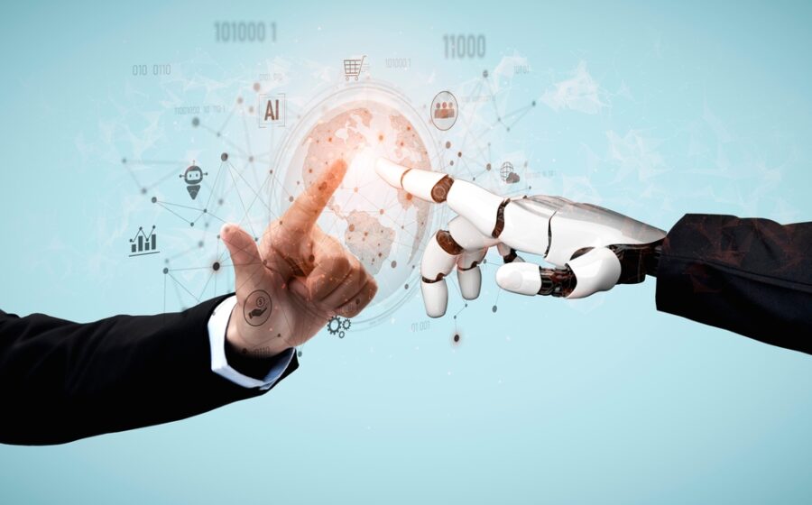 Rappresentazione grafica dell'intelligenza artificiale negli acquisti