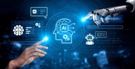 Illustrazione sull'intelligenza artificiale e leadership