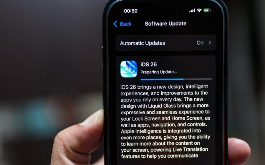 Screenshot della beta di iOS 27.2